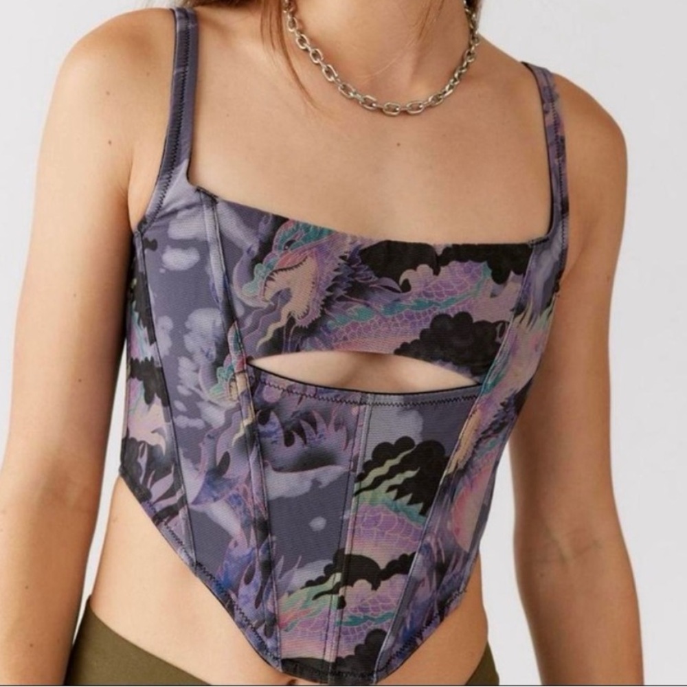 Out From Under Dragon Print Corset